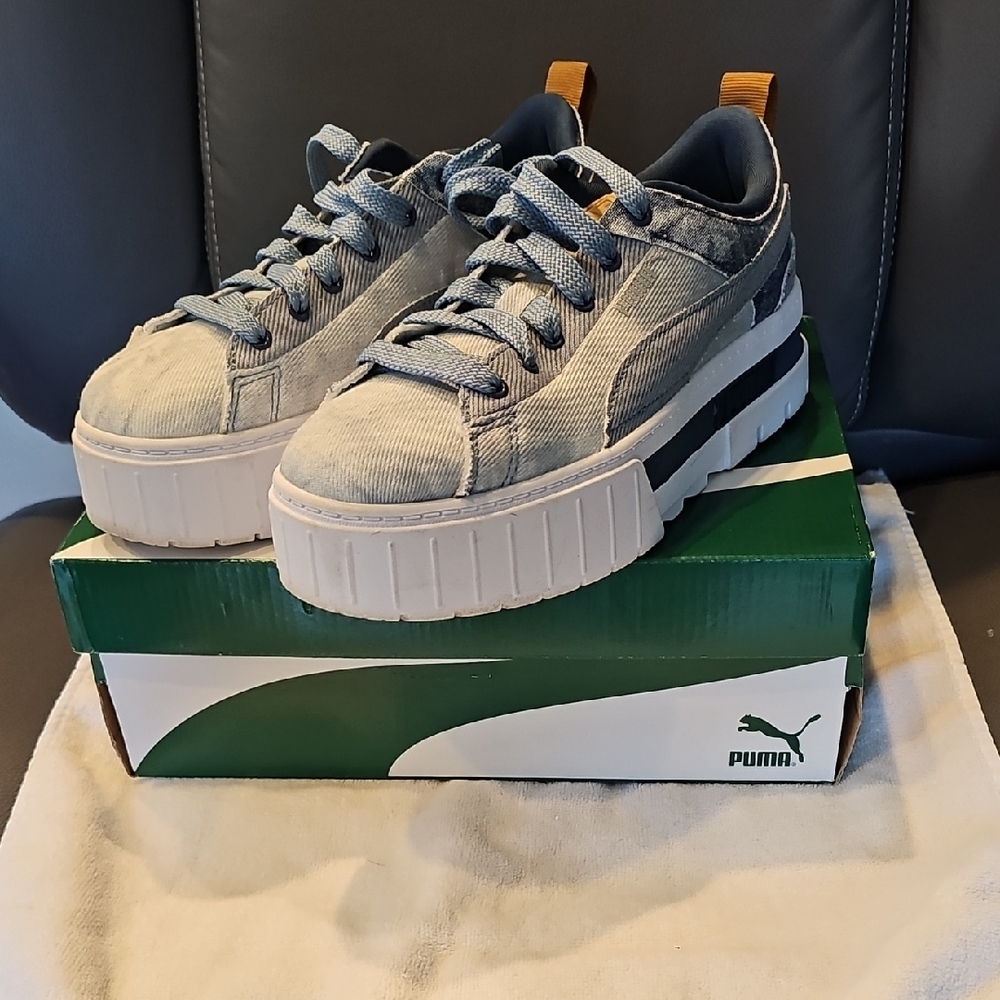 Puma Blue Platform Sneakers